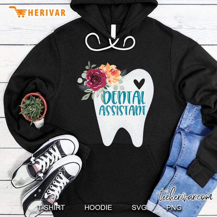 Dental Assistant Pretty Tooth With Flowers Hoodie