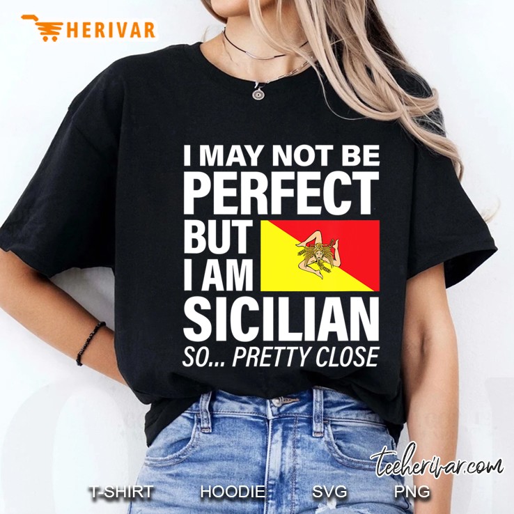 Funny Perfect Sicilian Flag Design Sicilia - I Love Sicily Ladies Tee