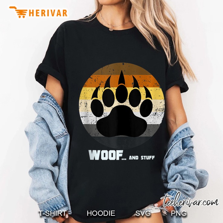 Gay Lgtb Bear Pride Paw Rainbow Tee Men Gift Ladies Tee
