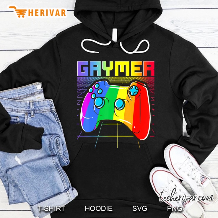 Gaymer Gamer Gay Pride Month Shirt Lgbt Rainbow Gift Hoodie