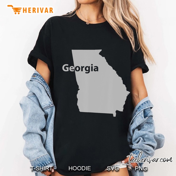 Georgia Map Outline State Home Pride Gift Ladies Tee