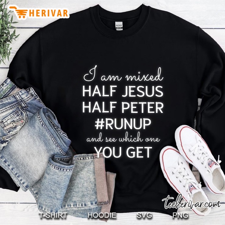 I Am Mixed Half Jesus And Half Peter Funny Christian Mugs