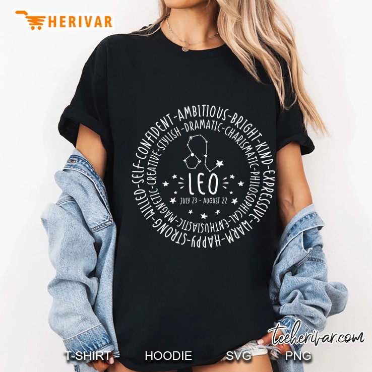 Leo Zodiac Shirt - Leo Constellation & Leo Sign Tshirt Ladies Tee