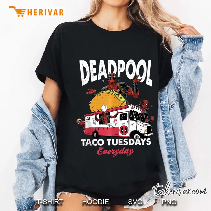 Marvel Deadpool Taco Tuesdays Everyday Food Truck Portrait Hoodie