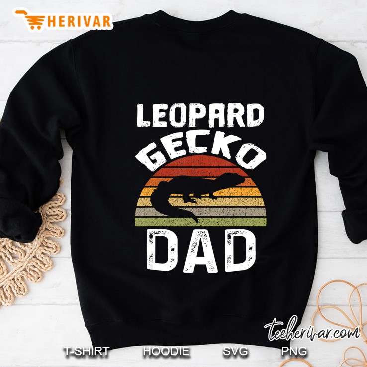 Mens Leopard Gecko Dad Retro Lizard Lover Reptile Keeper Gift Sweatshirt