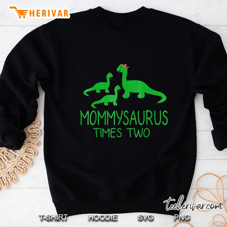 Mommysaurus Fun Mother Mom Baby Kids Dinosaur Twins Sweatshirt