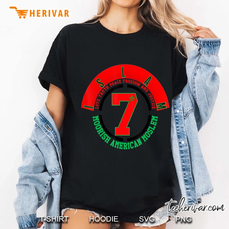 Moorish American Stylized Circle 7 Ver2 Ladies Tee
