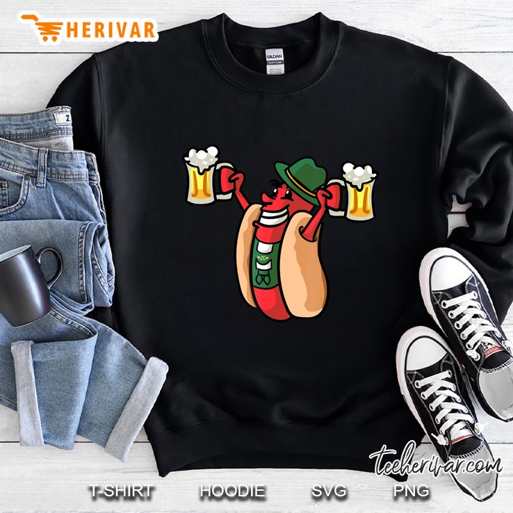 Oktoberfest Beer Hot Dog Bratwurst Funny German Gift Sweatshirt