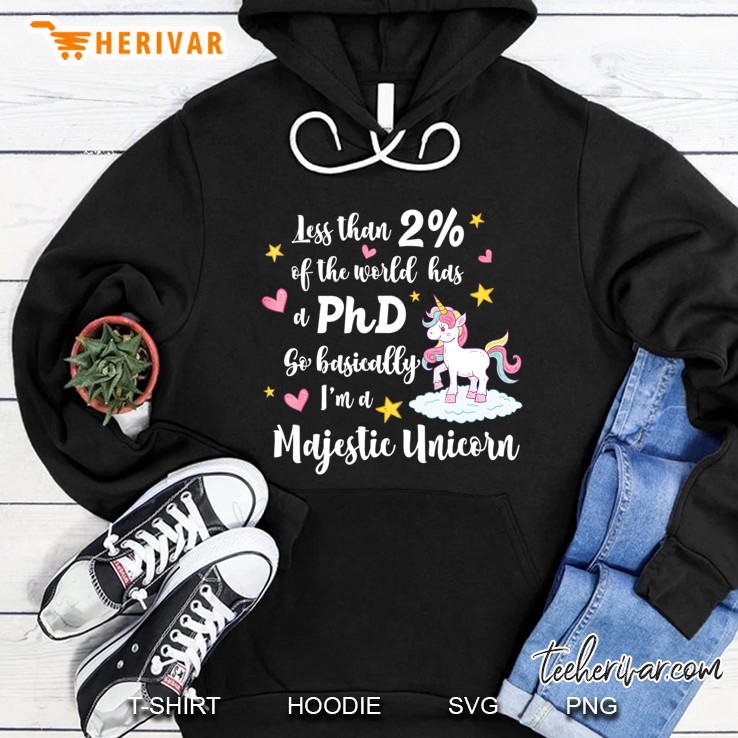 Phd Doctorate Majestic Unicorn For Grad Students Hoodie
