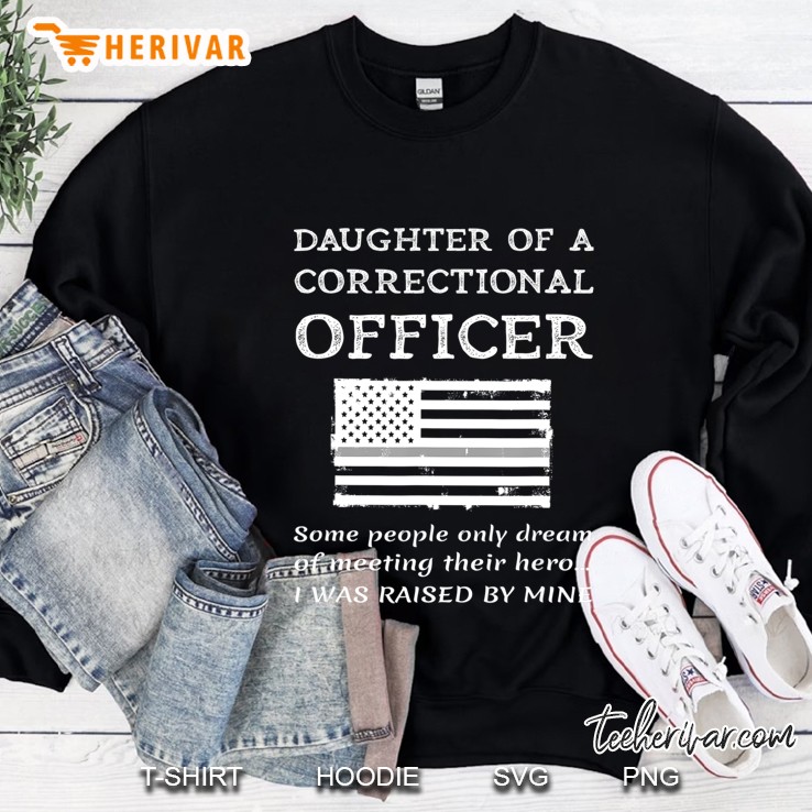 Proud Daughter Of A Correctional Officer Patriotic Us Flag Sweatshirt