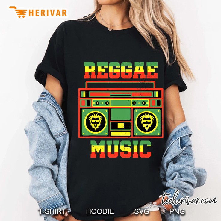 Reggae Music Rasta Boombox Lion Hoodie