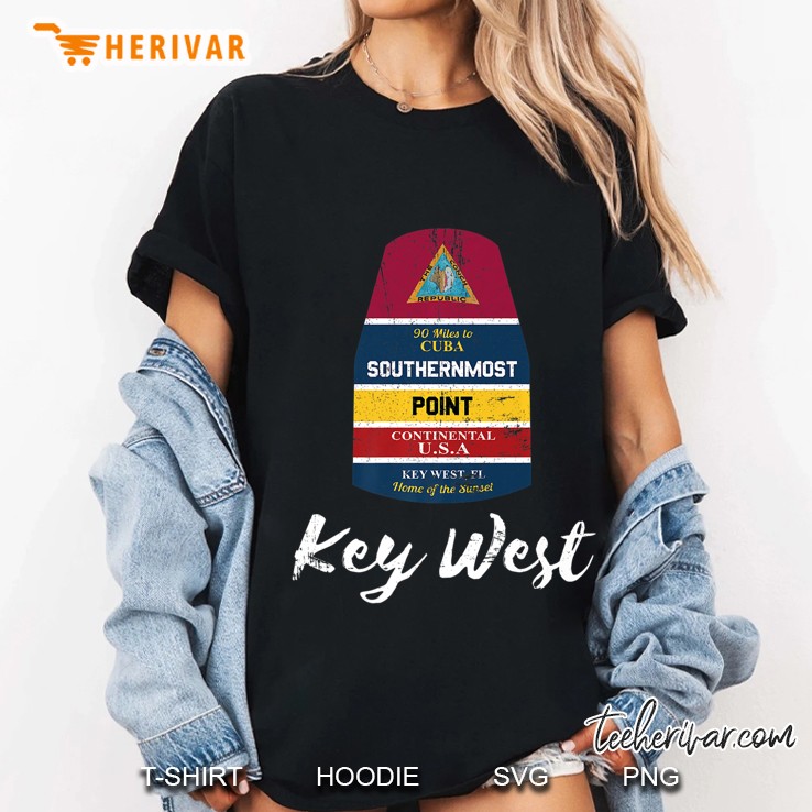 Southernmost Point - Key West Florida Keys Souvenir Hoodie