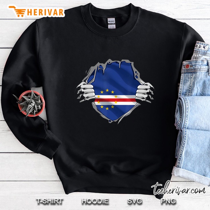 Super Cape Verdean Heritage Shirt Cape Verde Roots Flag Gift Sweatshirt