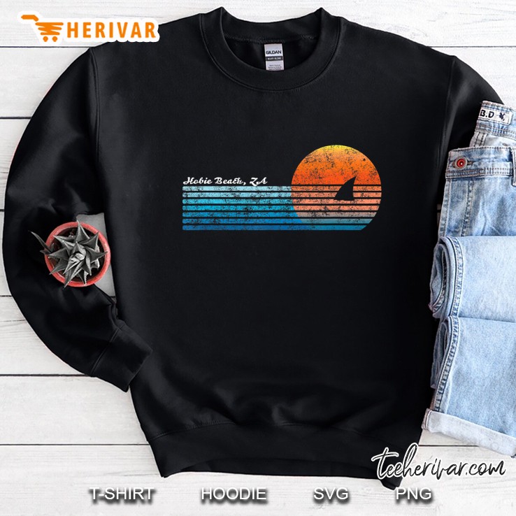 Vintage Hobie Beach Retro 80S Shark Fin Sunset Sweatshirt
