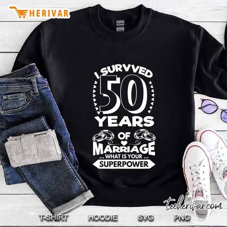 Wedding Anniversary Shirt - I Survived 50 Years Of Marriage Mugs