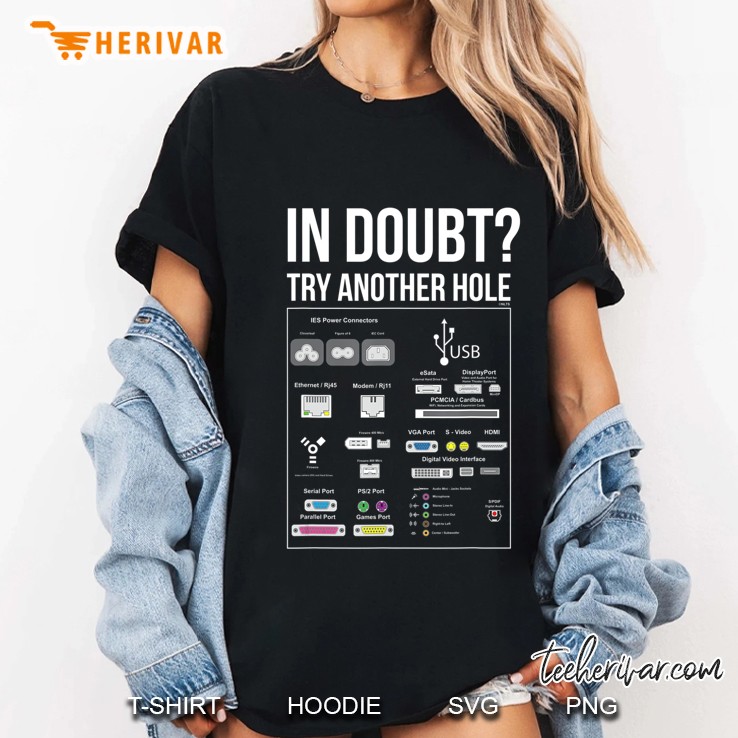 When In Doubt, Try Another Hole Funny Humor Tee Ladies Tee
