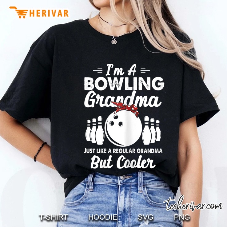 Womens Bowling Grandma Shirt Gift Funny Bowling Family Tee Ladies Tee