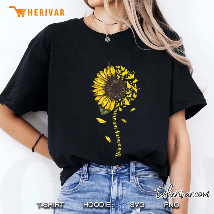 You Are My Sunshine Sunflower Cat - Cats Lover Gift Ladies Tee