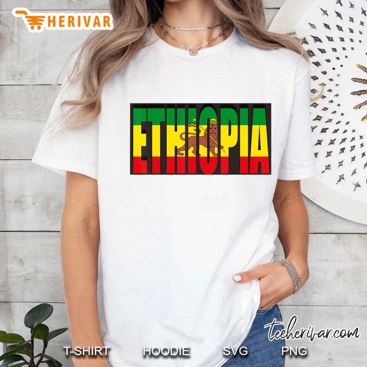 Ethiopian Flag In Ethiopia, Rastafarian, Ethiopia Flag Ladies Tee
