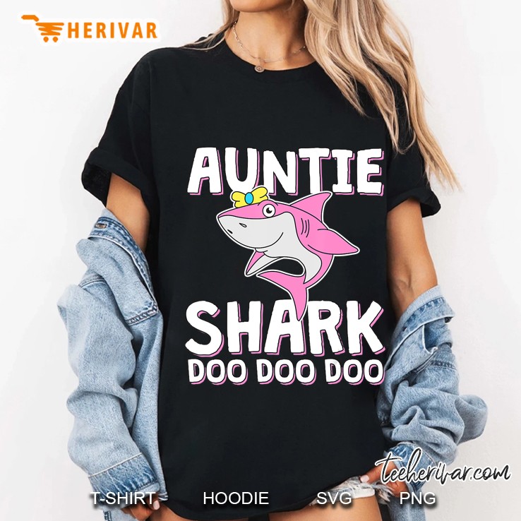 Auntie Shark Doo Doo Doo Ladies Tee