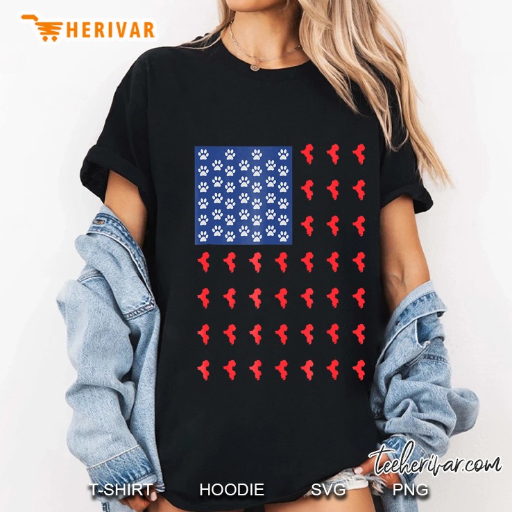 Bichon Frise American Flag 4Th Of July Dog Ladies Tee