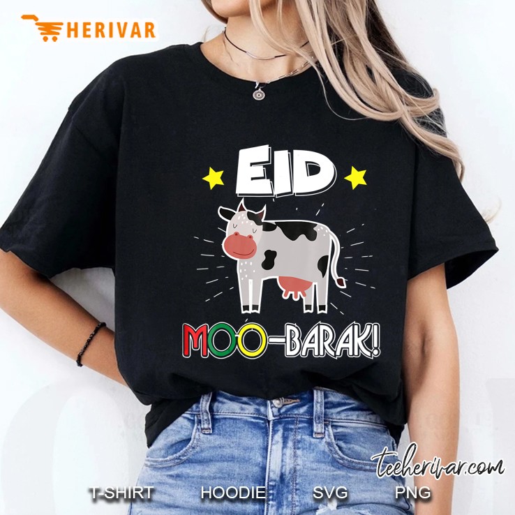 Cow Eid Moo-Barak Funny Gift Tee For Eid Mubarak Ladies Tee