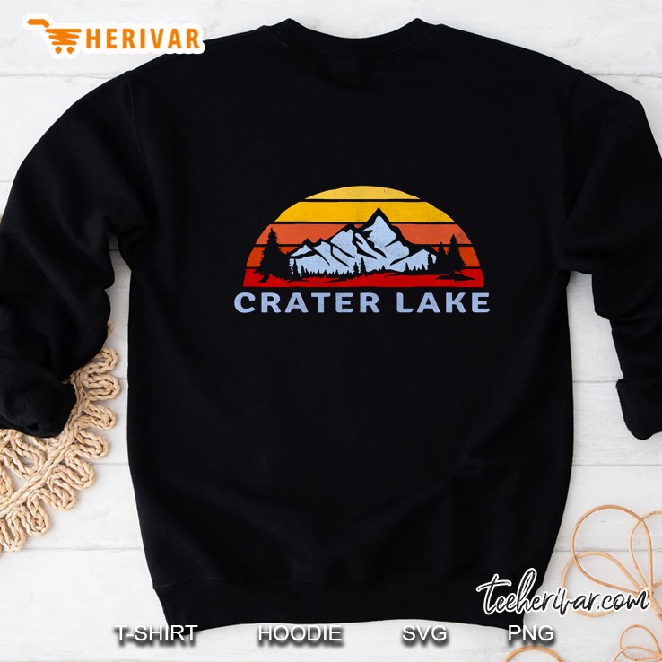 Crater Lake National Park Retro Sunset Sweatshirt