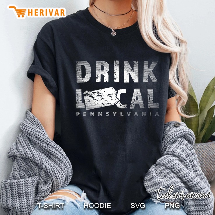 Drink Local Pennsylvania Craft Beer Pa Breweries Souvenir Ladies Tee