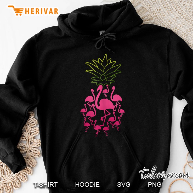 Flamingo Pineapple Cute Tropical Animal Fruit Girls Gift Hoodie