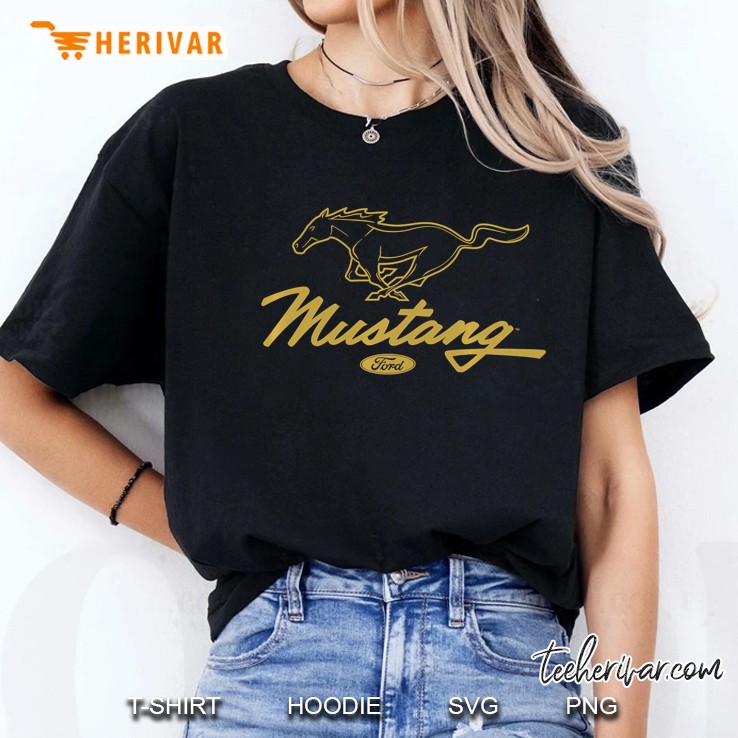 Ford Mustang Pony Script Logo Hoodie