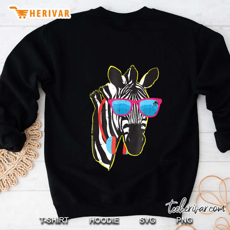 Funny Hip Zebra Wearing Red Sunglasses Shirt Sweatshirt