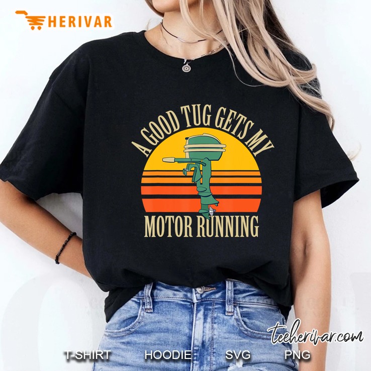 Funny Motorboating Vintage Outboard Motor Boat Design Ladies Tee