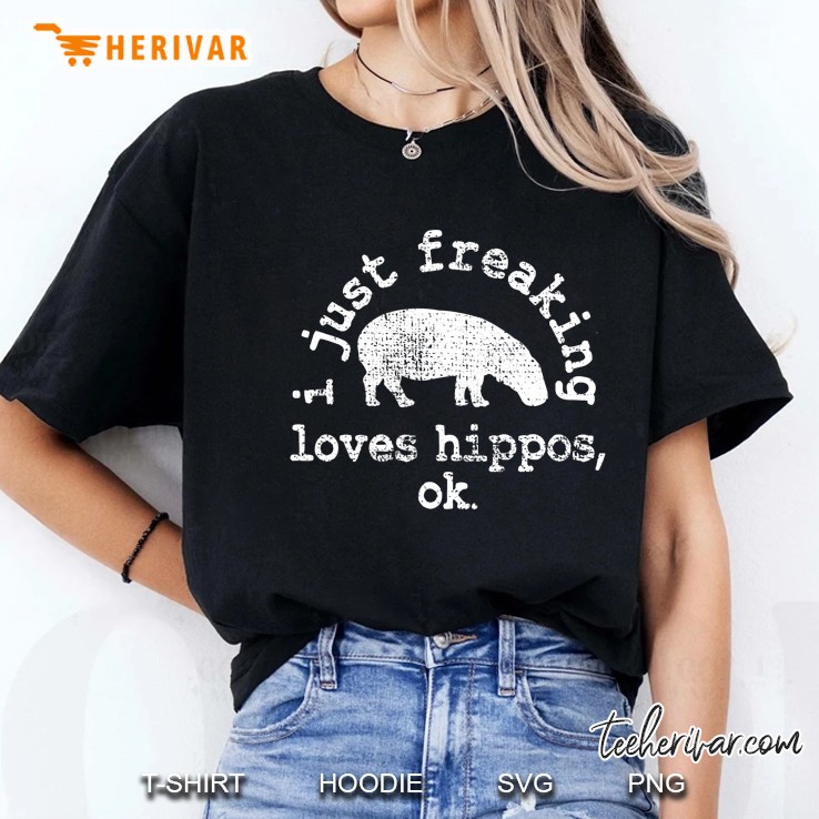 Hippo Lover Tshirt Hippopotamus Funny Gift Ladies Tee