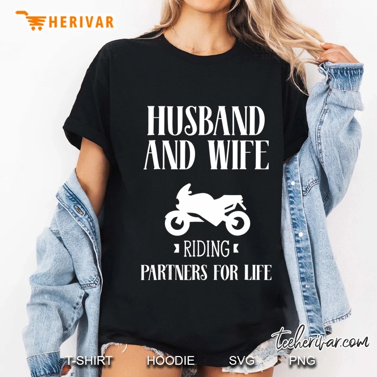 Husband And Wife Riding Partners For Life Married Hoodie