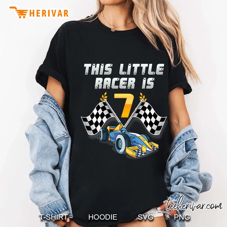 Kids Sports Car Racing Birthday Race Driver Tshirt 7 Years Old Hoodie