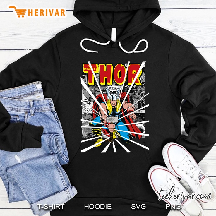 Marvel Mighty Thor Retro Comic Hammer Blast Graphic Mugs