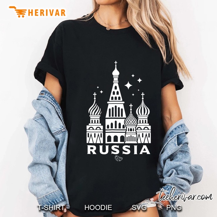 Moscow Russia Shirt St Basil Cathedral Kremlin Ladies Tee