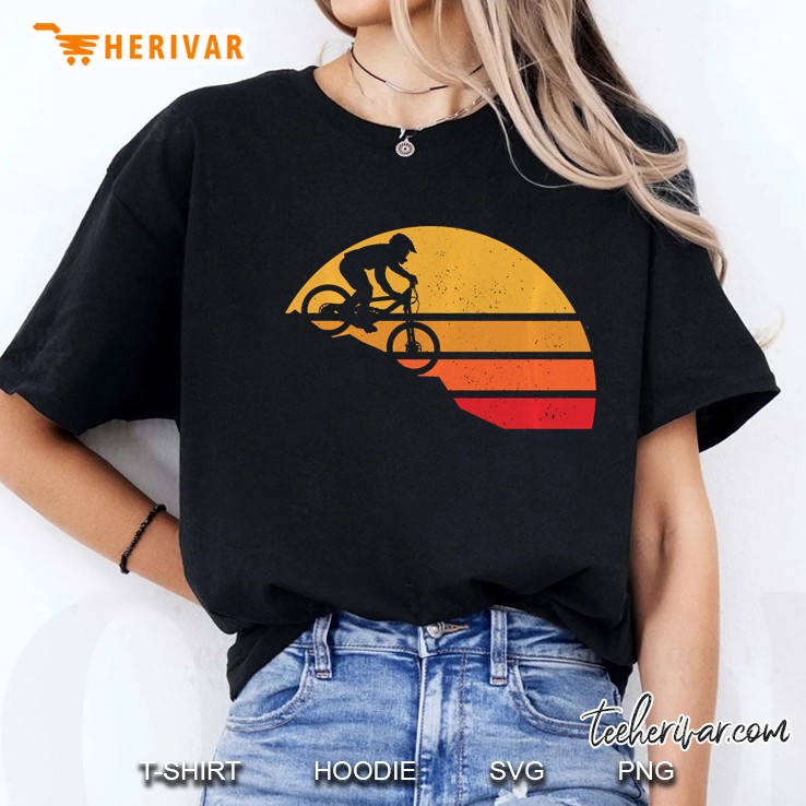 Mountain Bike Vintage Mtb Downhill Biking Cycling Biker Gift Pullover Ladies Tee