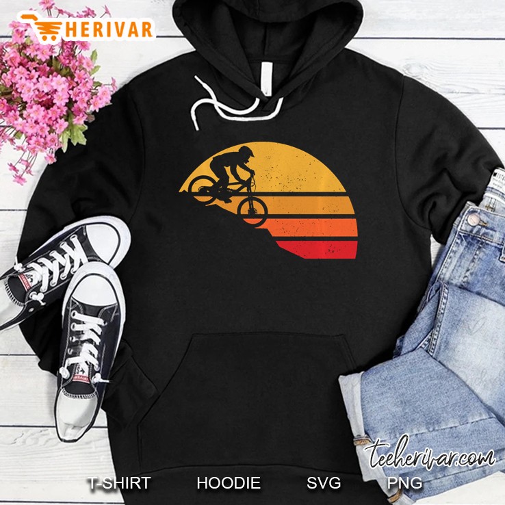 Mountain Bike Vintage Mtb Downhill Biking Cycling Biker Gift Pullover Hoodie