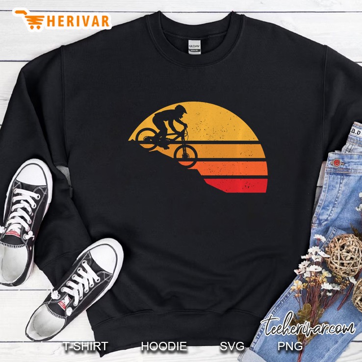 Mountain Bike Vintage Mtb Downhill Biking Cycling Biker Gift Pullover Sweatshirt