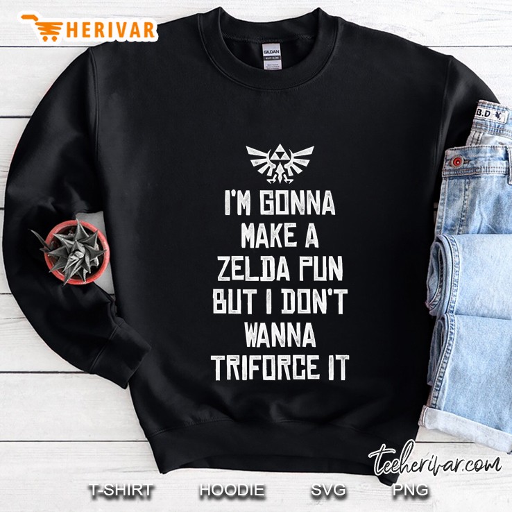 Nintendo Zelda Funny Triforce It Pun Graphic Sweatshirt