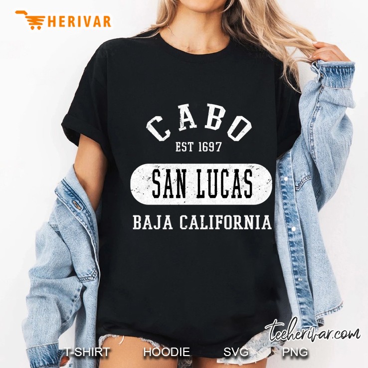 Retro College Distressed Style Cabo San Lucas Women Men Kids Ladies Tee