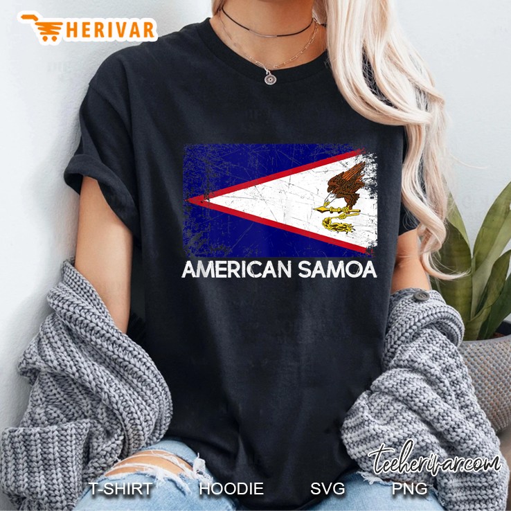 Samoan Flag Design Vintage Made In American Samoa Gift Ladies Tee