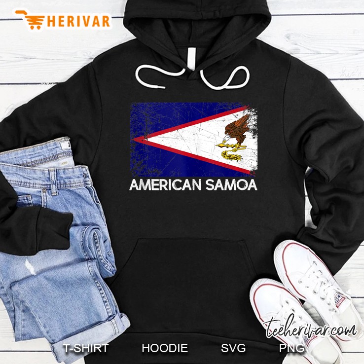 Samoan Flag Design Vintage Made In American Samoa Gift Hoodie