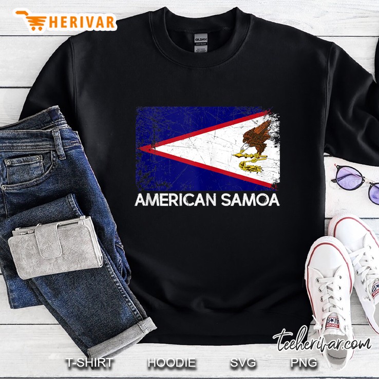 Samoan Flag Design Vintage Made In American Samoa Gift Sweatshirt