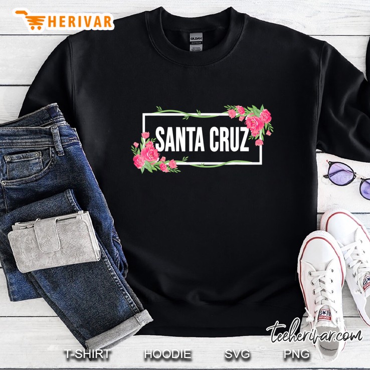 Santa Cruz California Floral Hibiscus Flower Sweatshirt