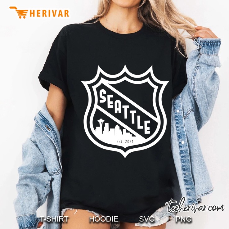 Seattle Hockey Est. 2021 - Seattle Skyline Logo Ladies Tee