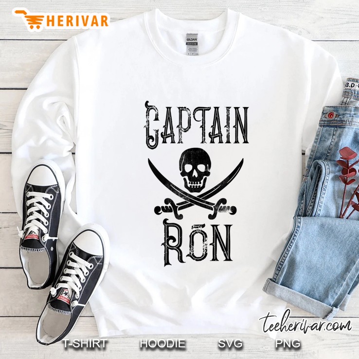 Cool Captain Ron Retro Personalized Pirate Boating Gift Sweatshirt