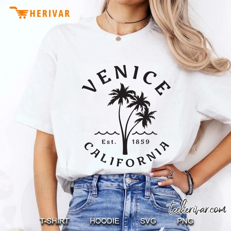 Original Venice Beach Ca Palm Tree Novelty Art Design Hoodie