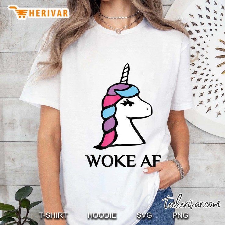 Unicorn Woke Af Ladies Tee